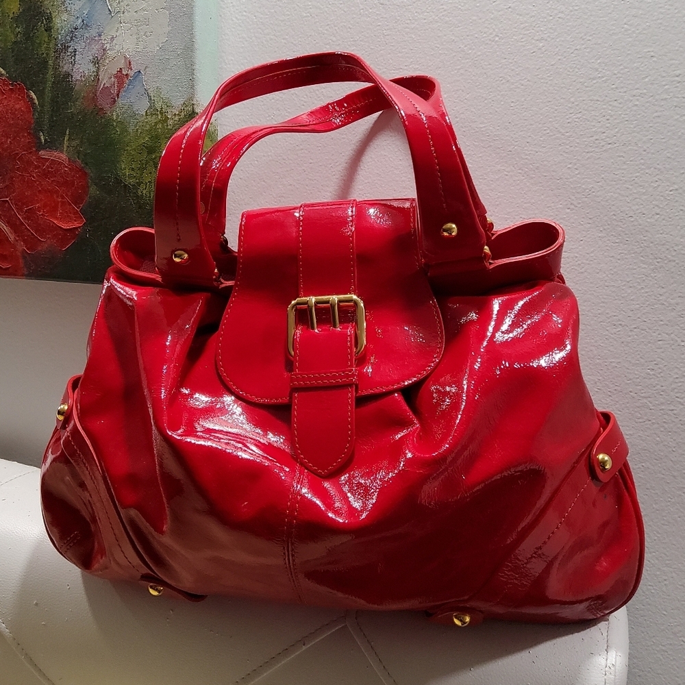 Dooney & Bourke Limited Edition Red Patent Hayden Panettiere Handbag
